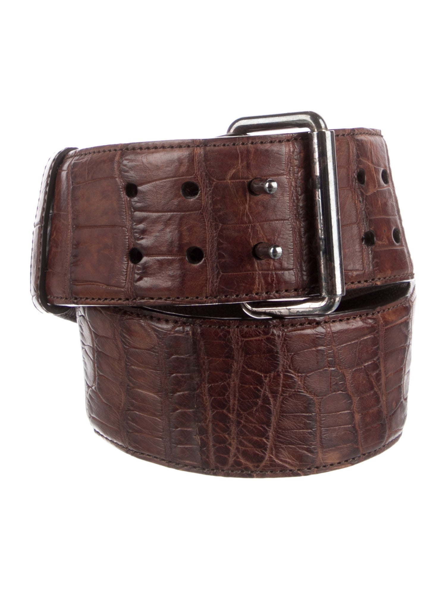 Ralph Lauren Wide Alligator Waist Belt