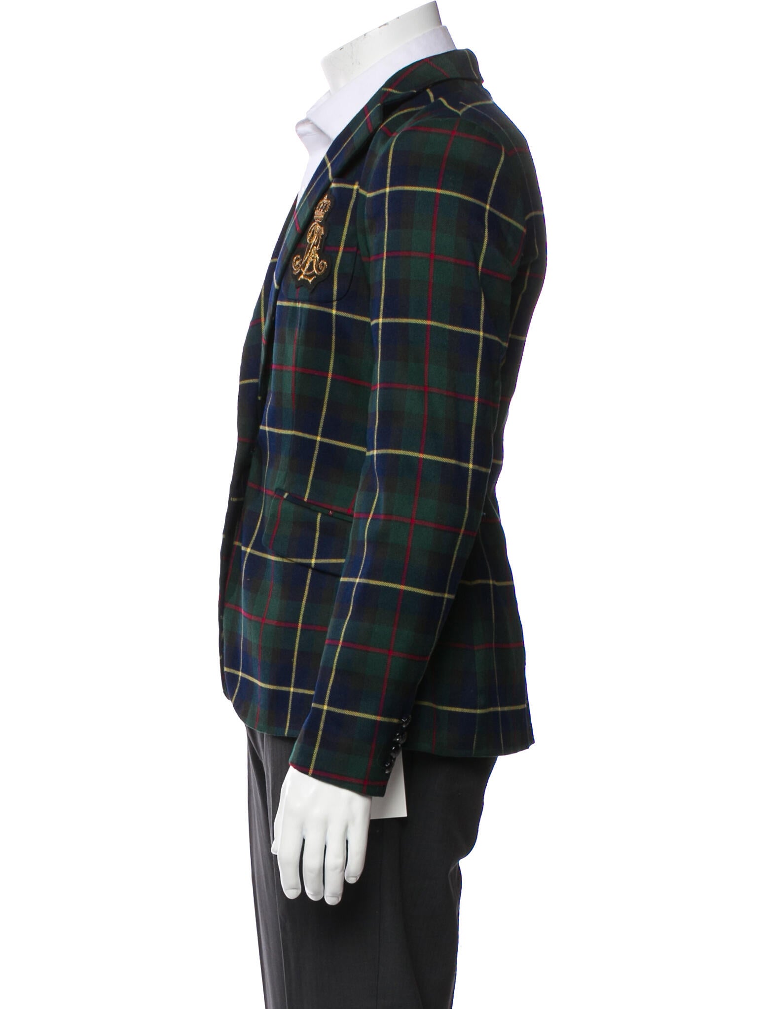 Lauren Ralph Lauren Plaid Print Peacoat