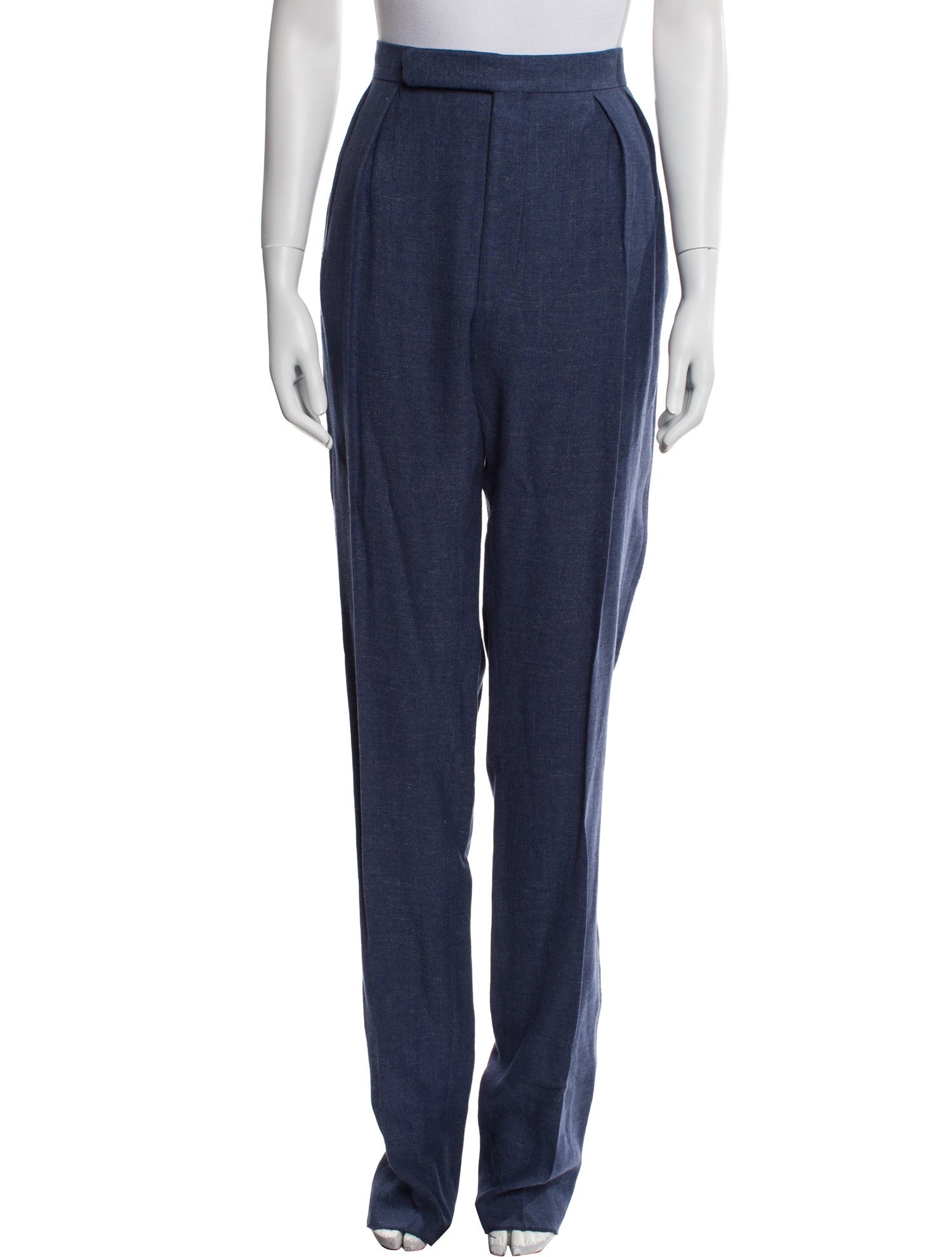Ralph Lauren Collection Linen Straight Leg Pants