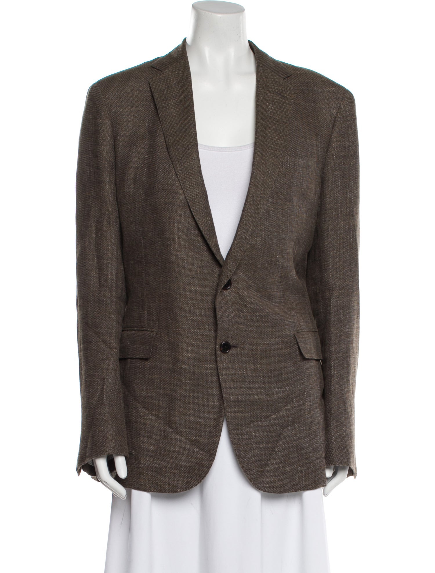 Ralph Lauren Purple Label Solid Linen Blazer