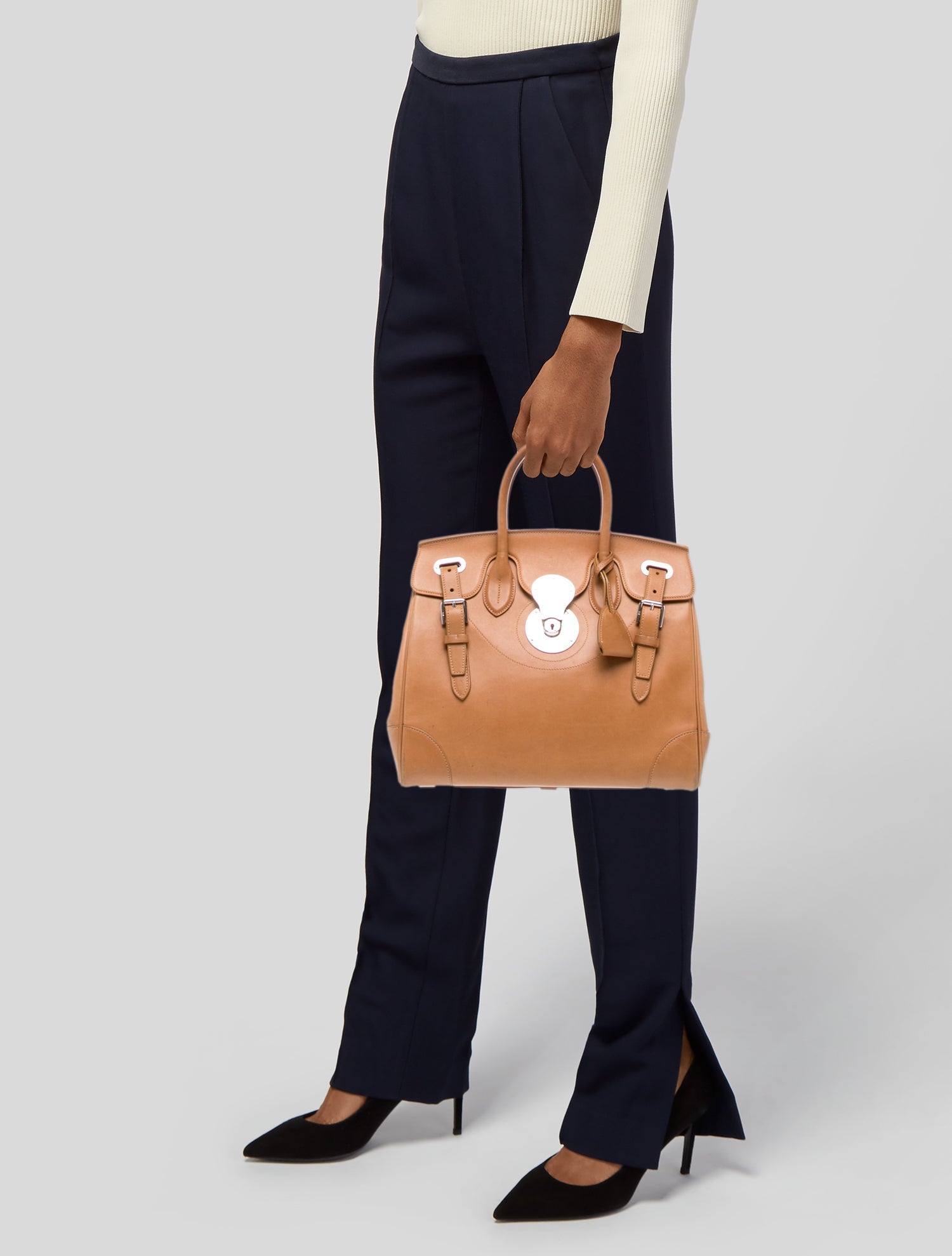 Ralph Lauren Leather Top Handle Bag