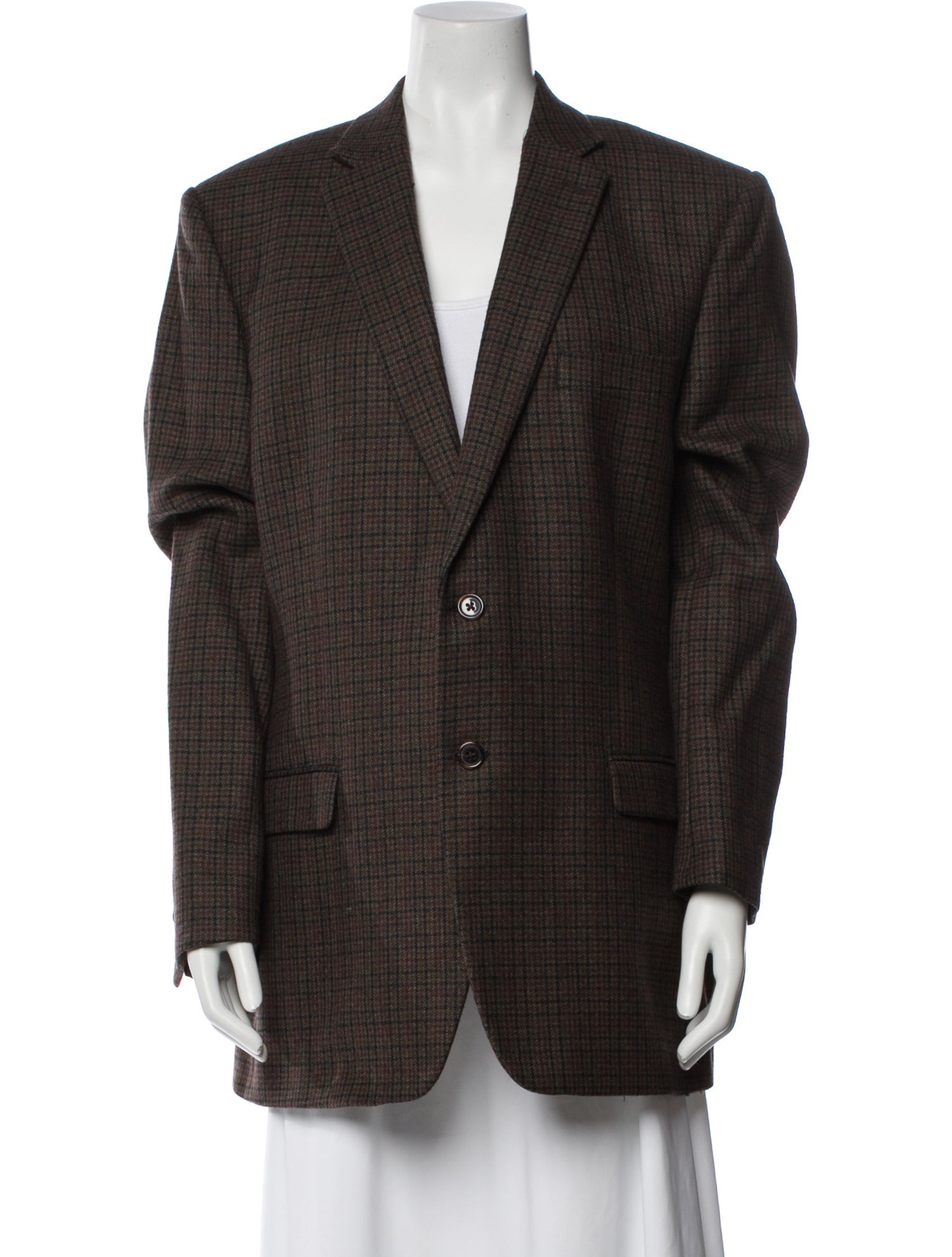 Lauren Ralph Lauren Wool Plaid Print Blazer