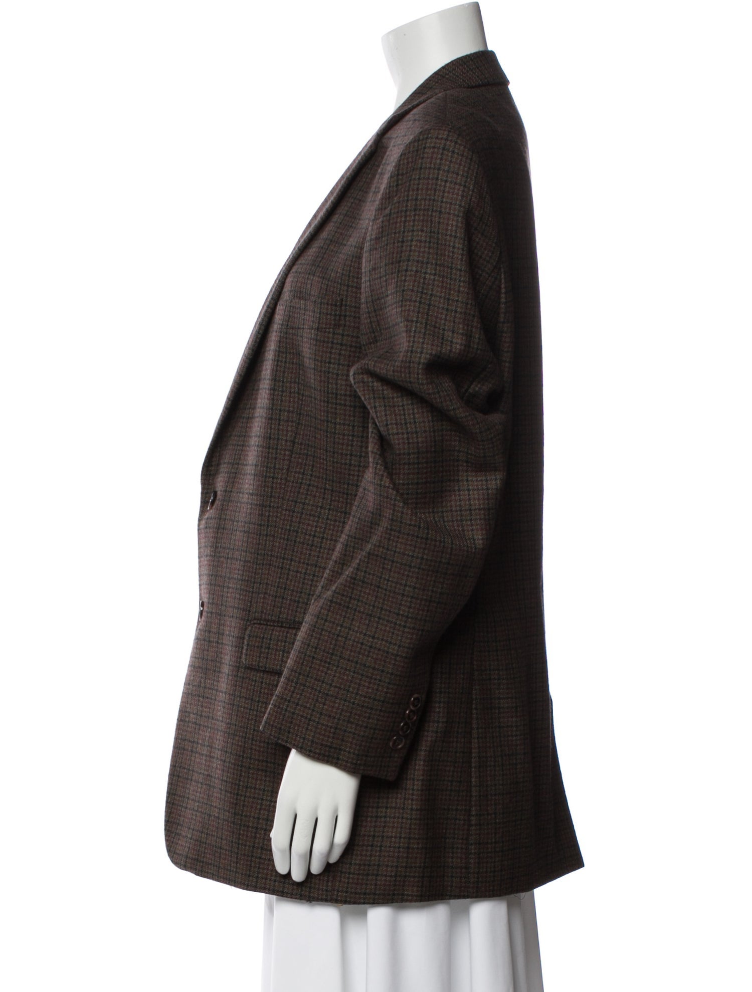 Lauren Ralph Lauren Wool Plaid Print Blazer