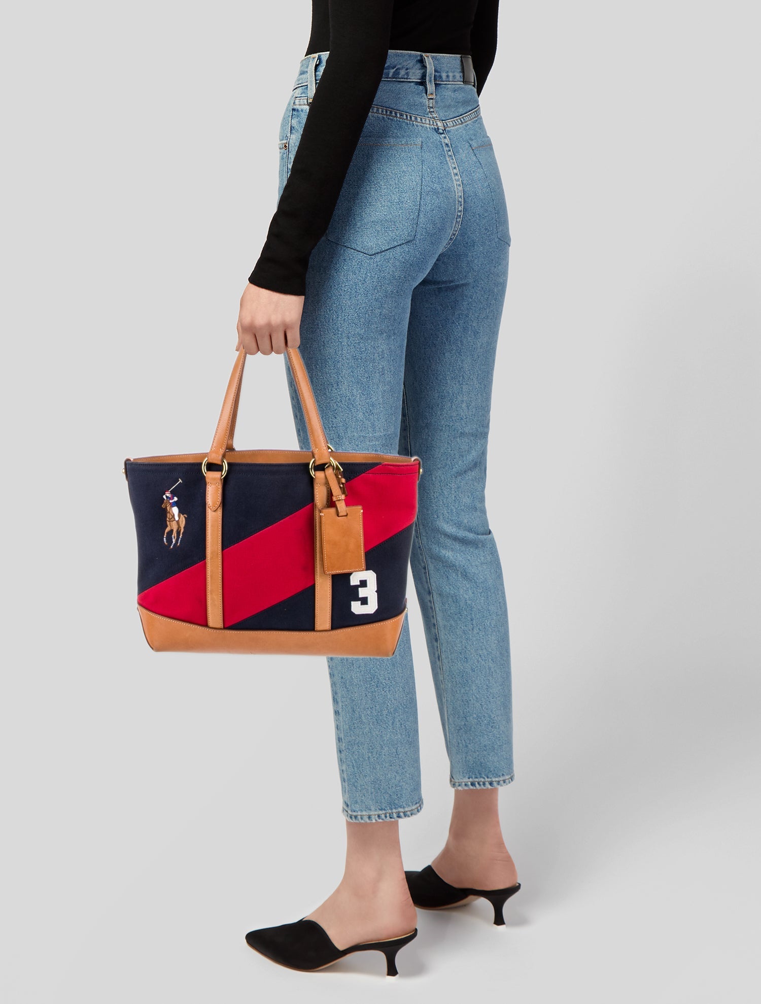 Ralph Lauren Canvas Top Handle Bag