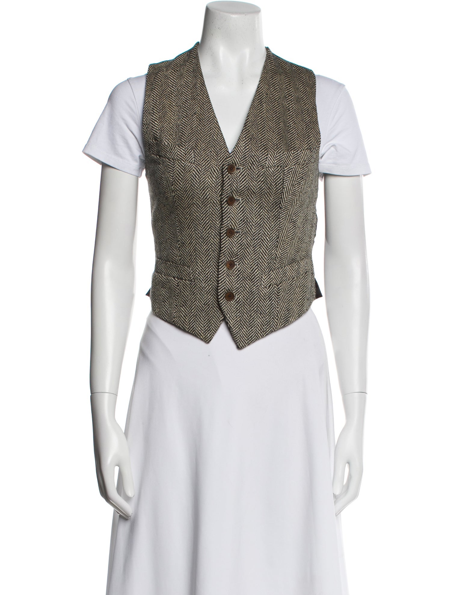 Ralph Lauren Linen Printed Vest
