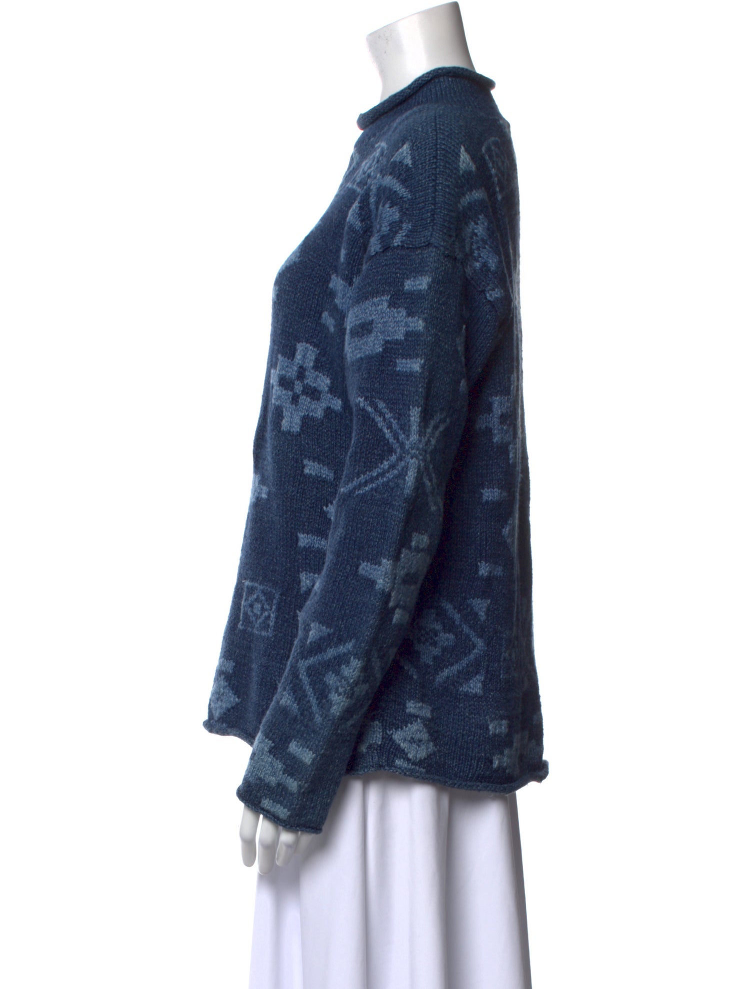 Ralph Lauren Printed Mock Neck Sweater