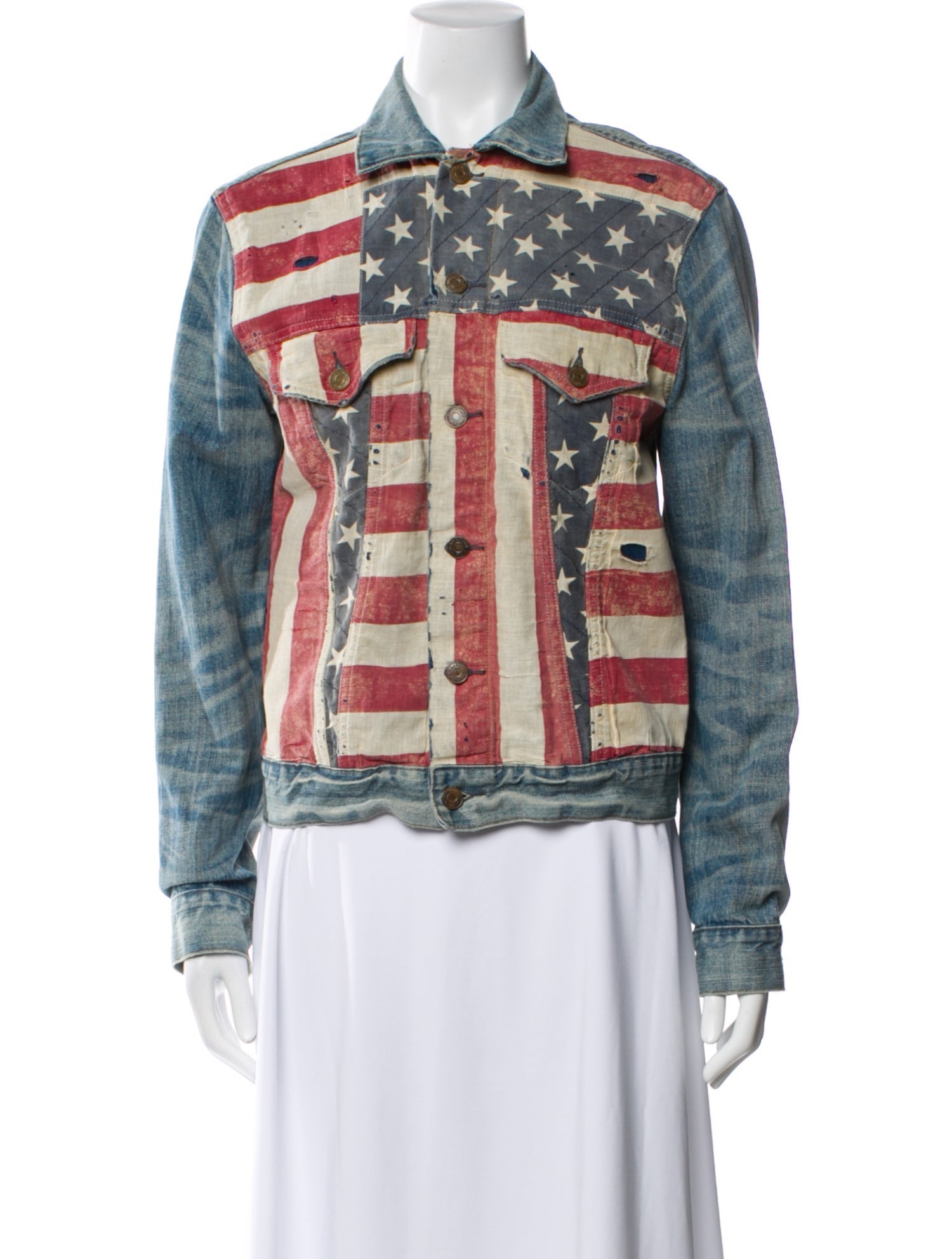 Ralph Lauren Denim & Supply Plaid Print Denim Jacket