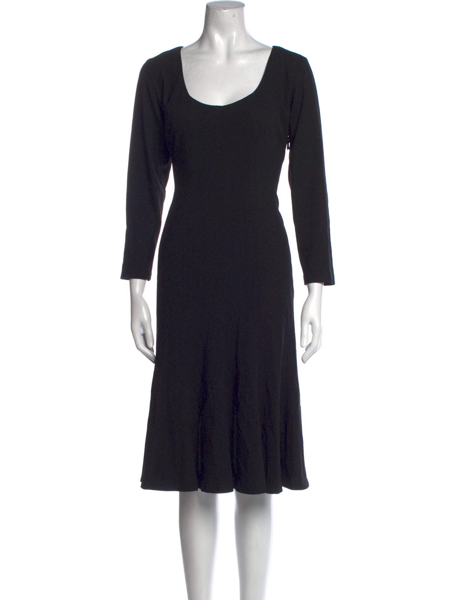 Ralph Lauren Black Label Wool Midi Length Dress
