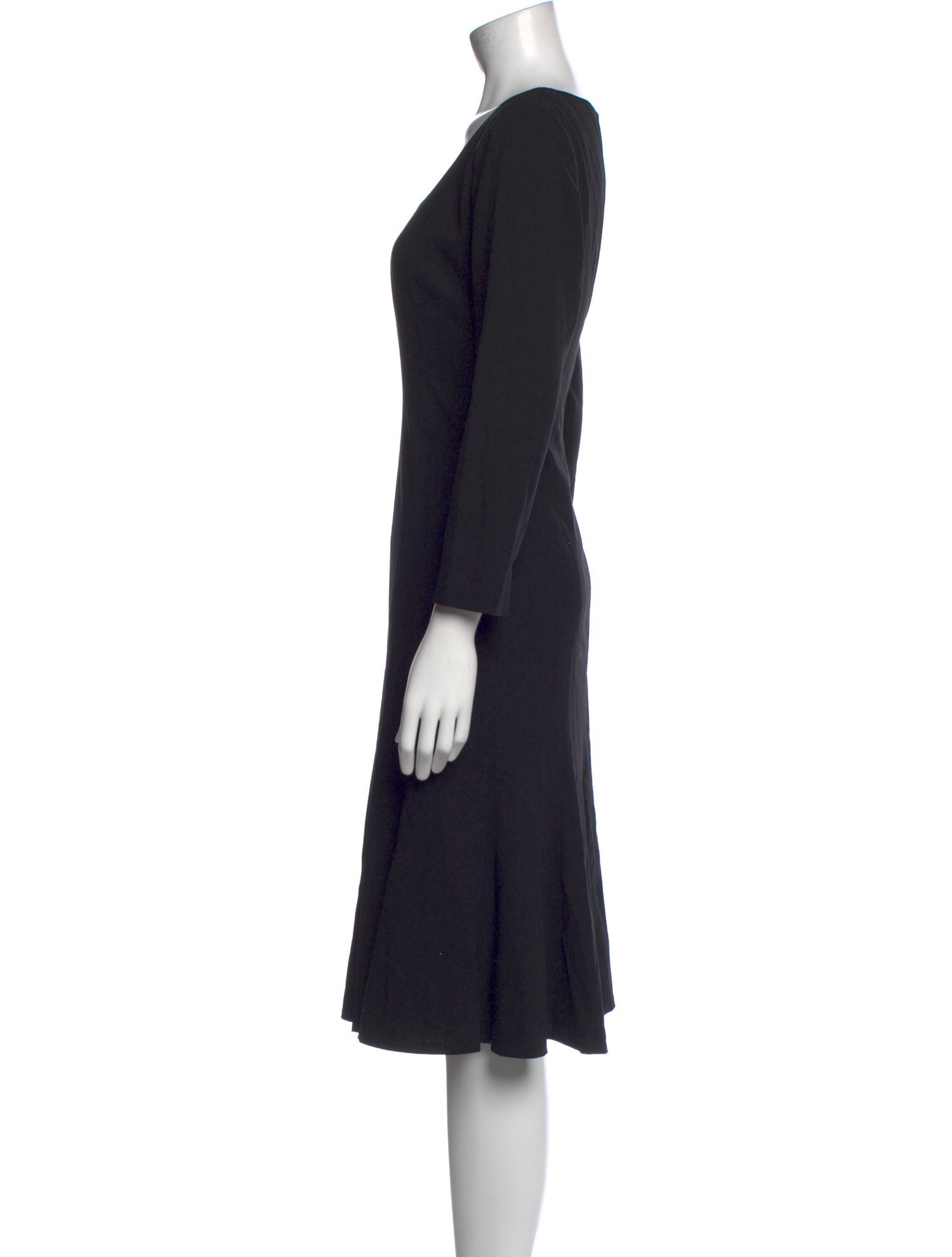 Ralph Lauren Black Label Wool Midi Length Dress