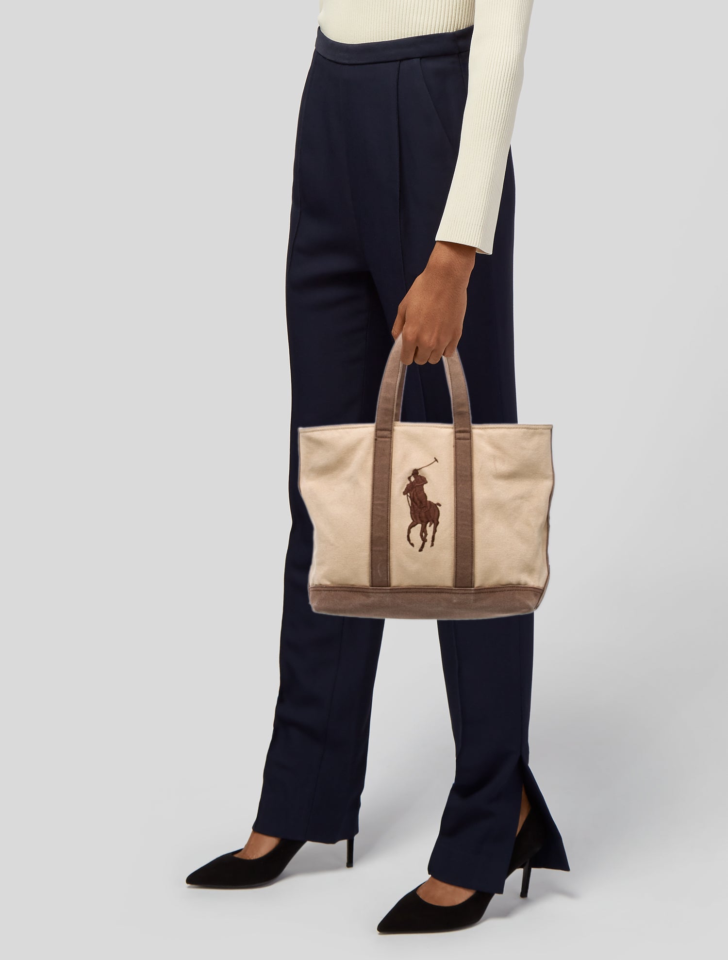 Ralph Lauren Canvas Top Handle Bag