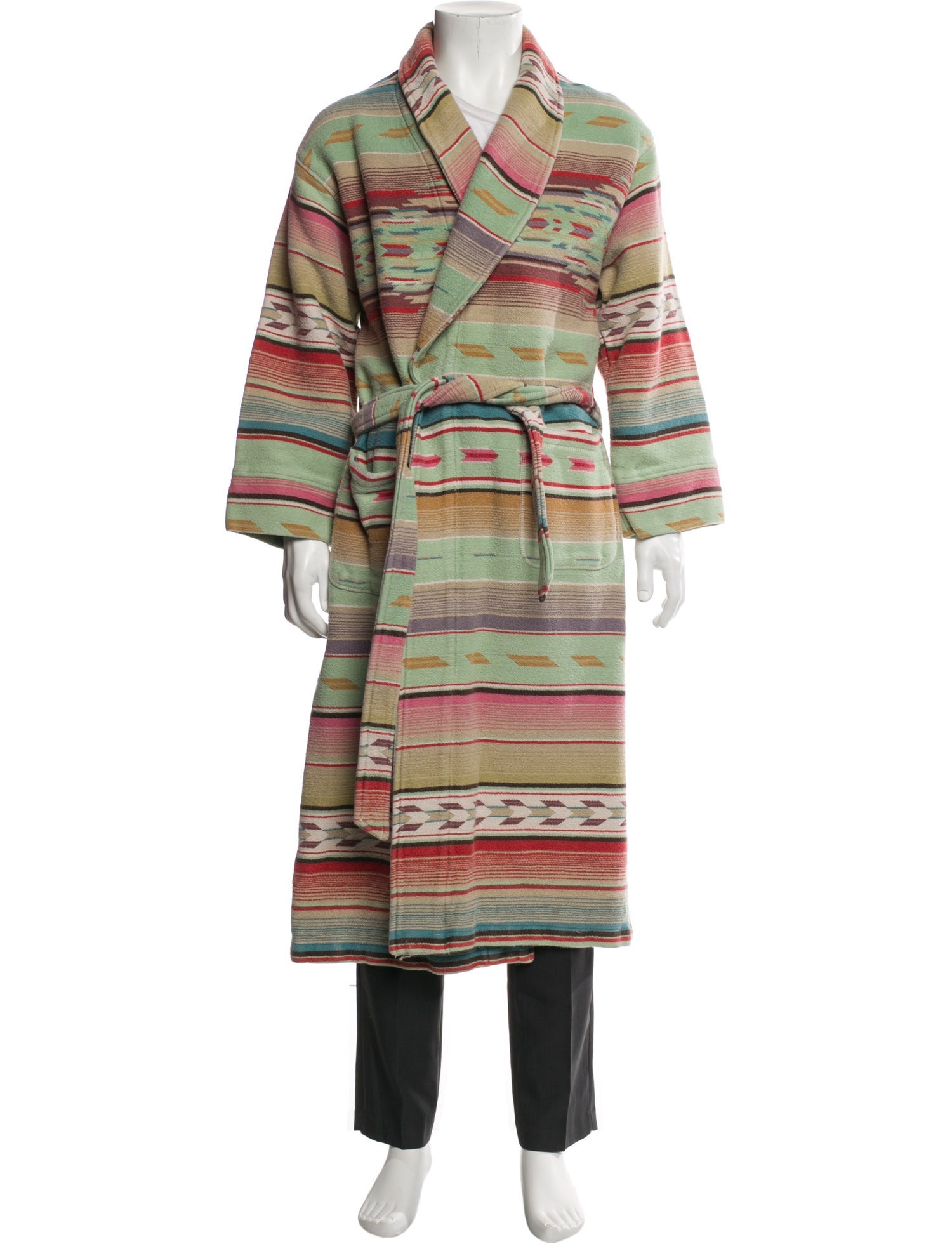 Ralph Lauren Plaid Print Trench Coat