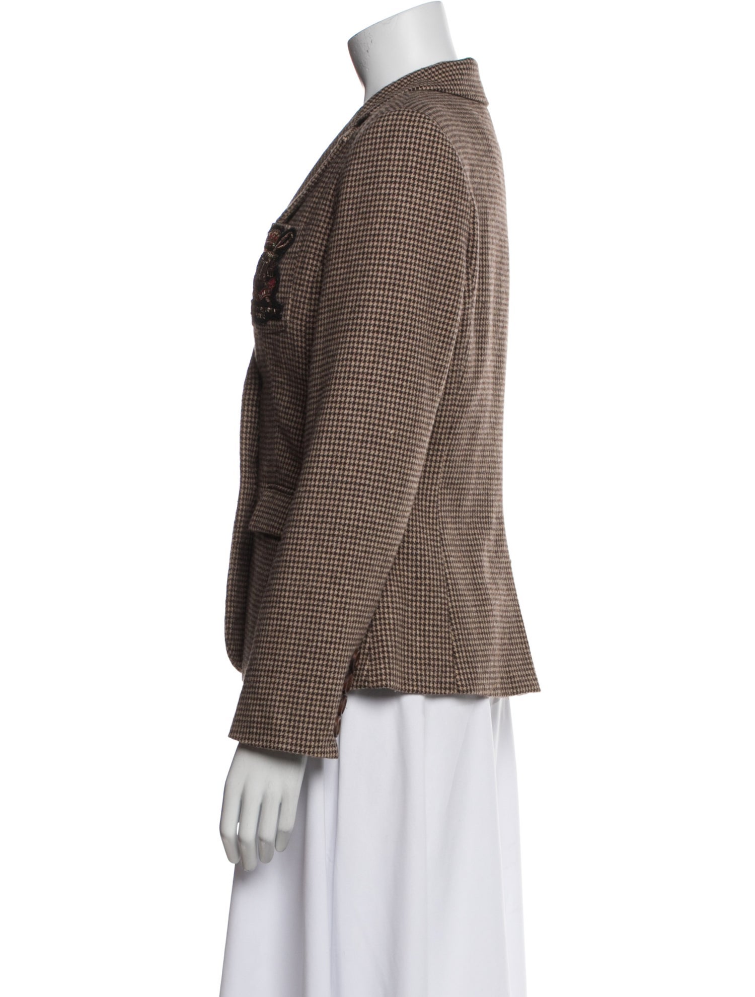 Ralph Lauren Houndstooth Print Blazer