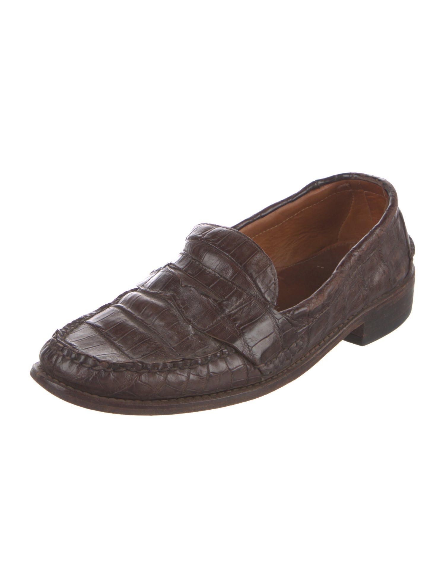 Ralph Lauren Embossed Leather Loafers