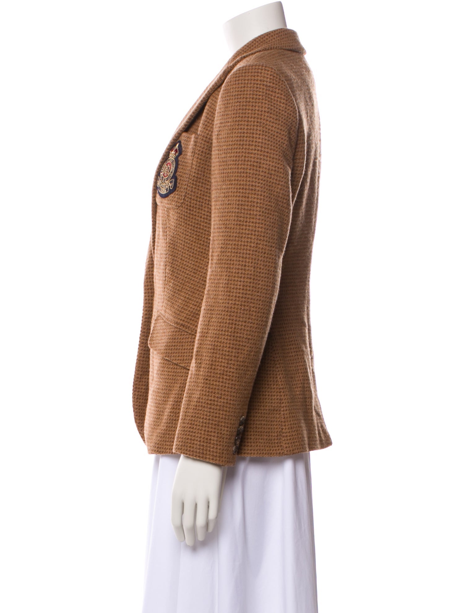 Ralph Lauren Wool Plaid Print Blazer