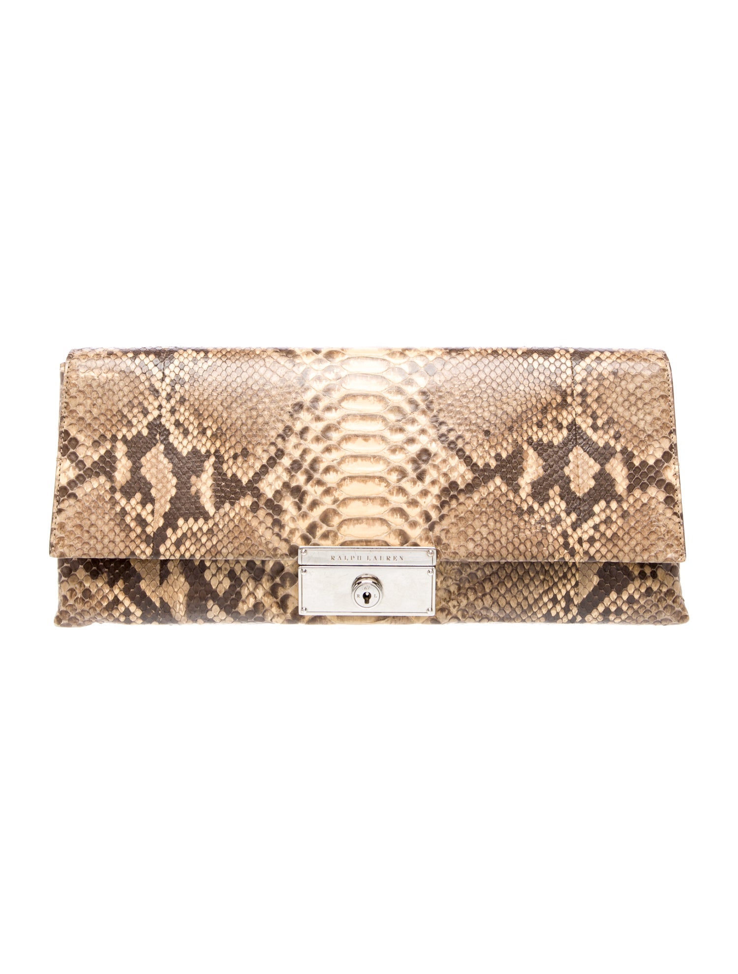 Ralph Lauren Embossed Leather Clutch