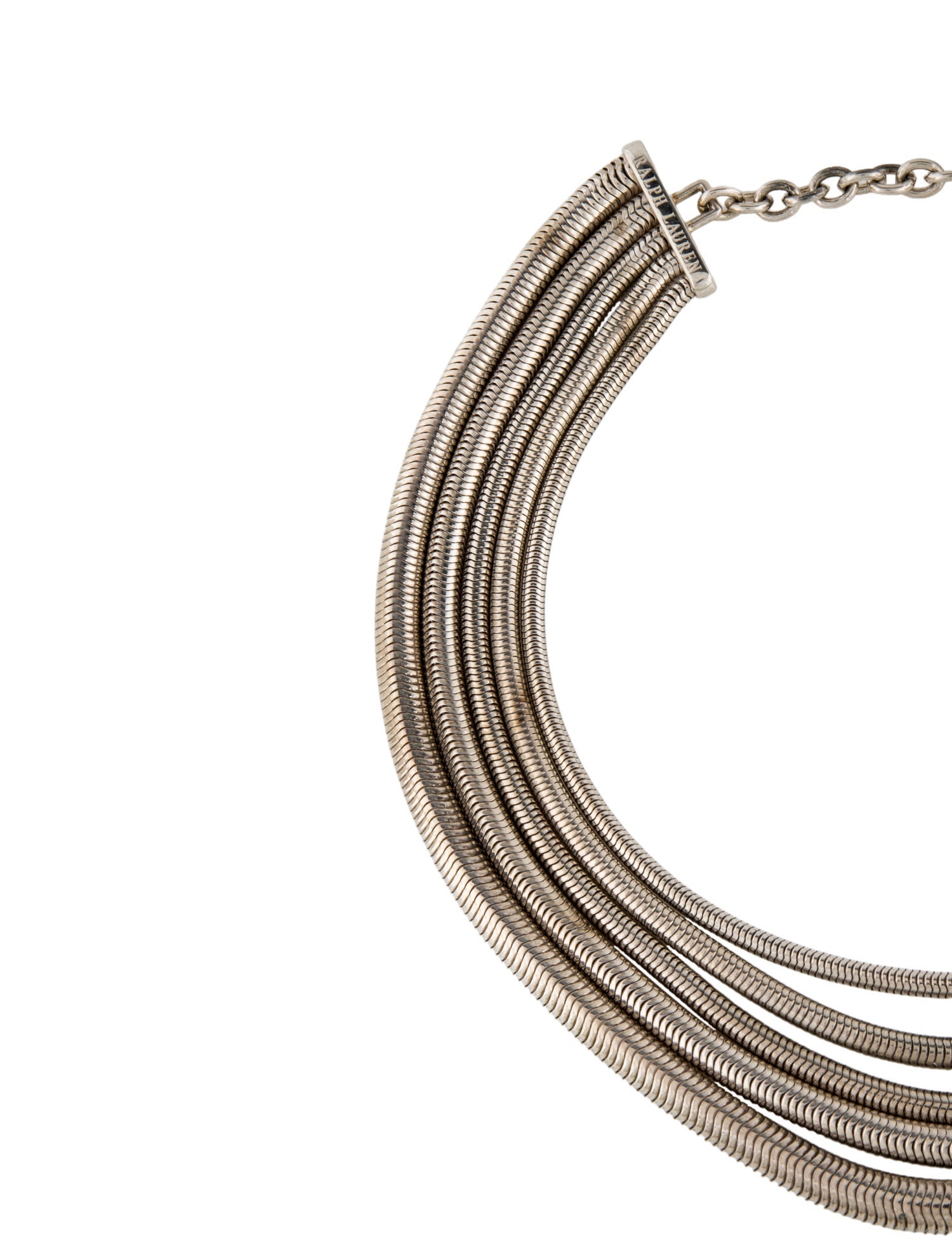 Ralph Lauren Layered Snake Chain Multistrand Necklace