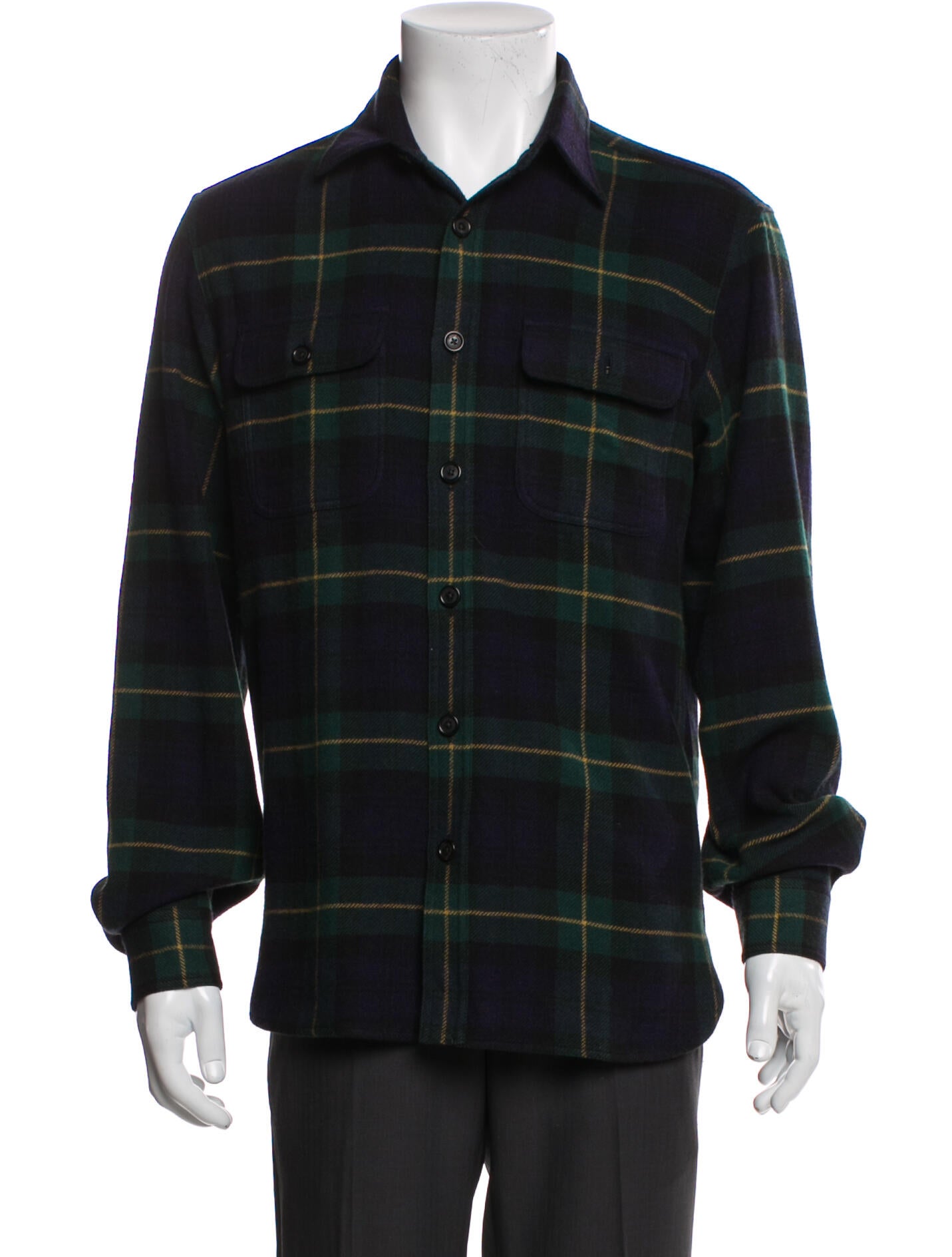 Ralph Lauren Purple Label Plaid Print Jacket