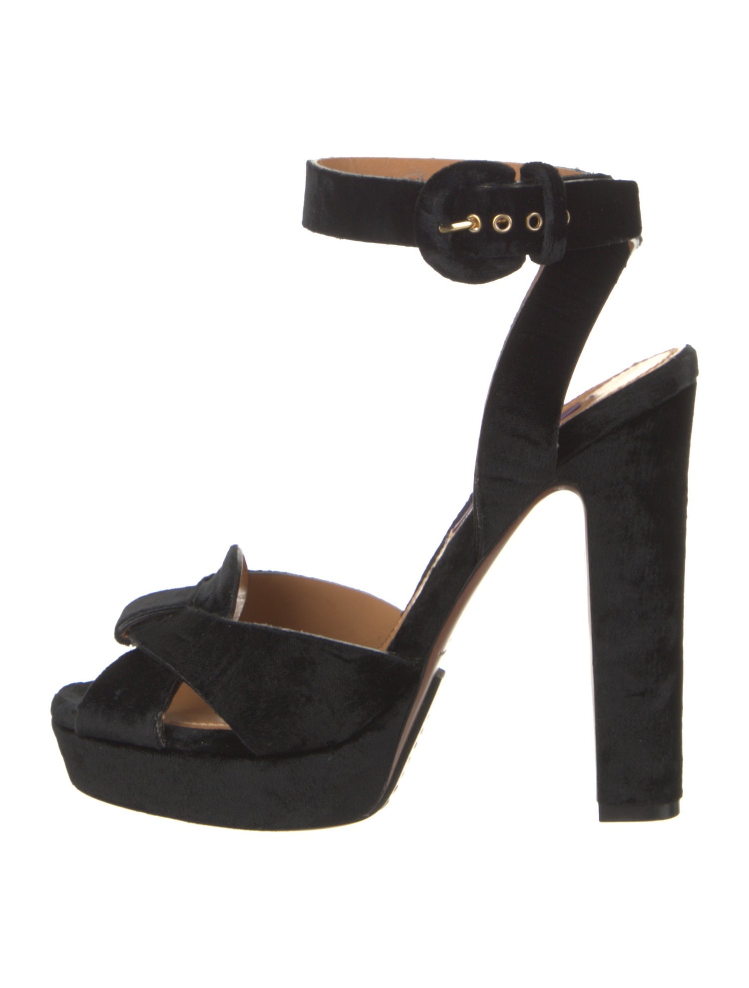 Ralph Lauren Velvet Sandals