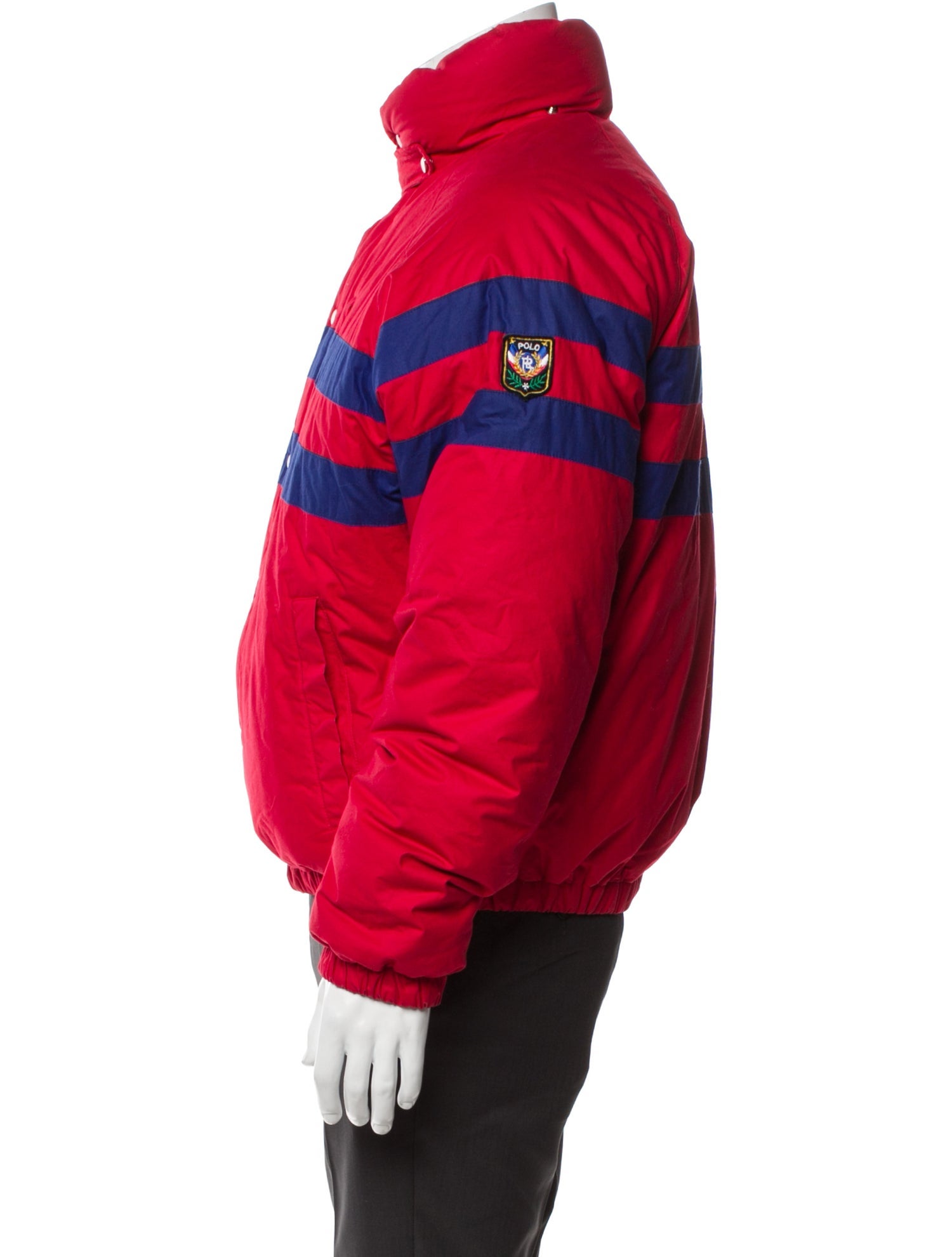 Ralph Lauren Striped Puffer Coat