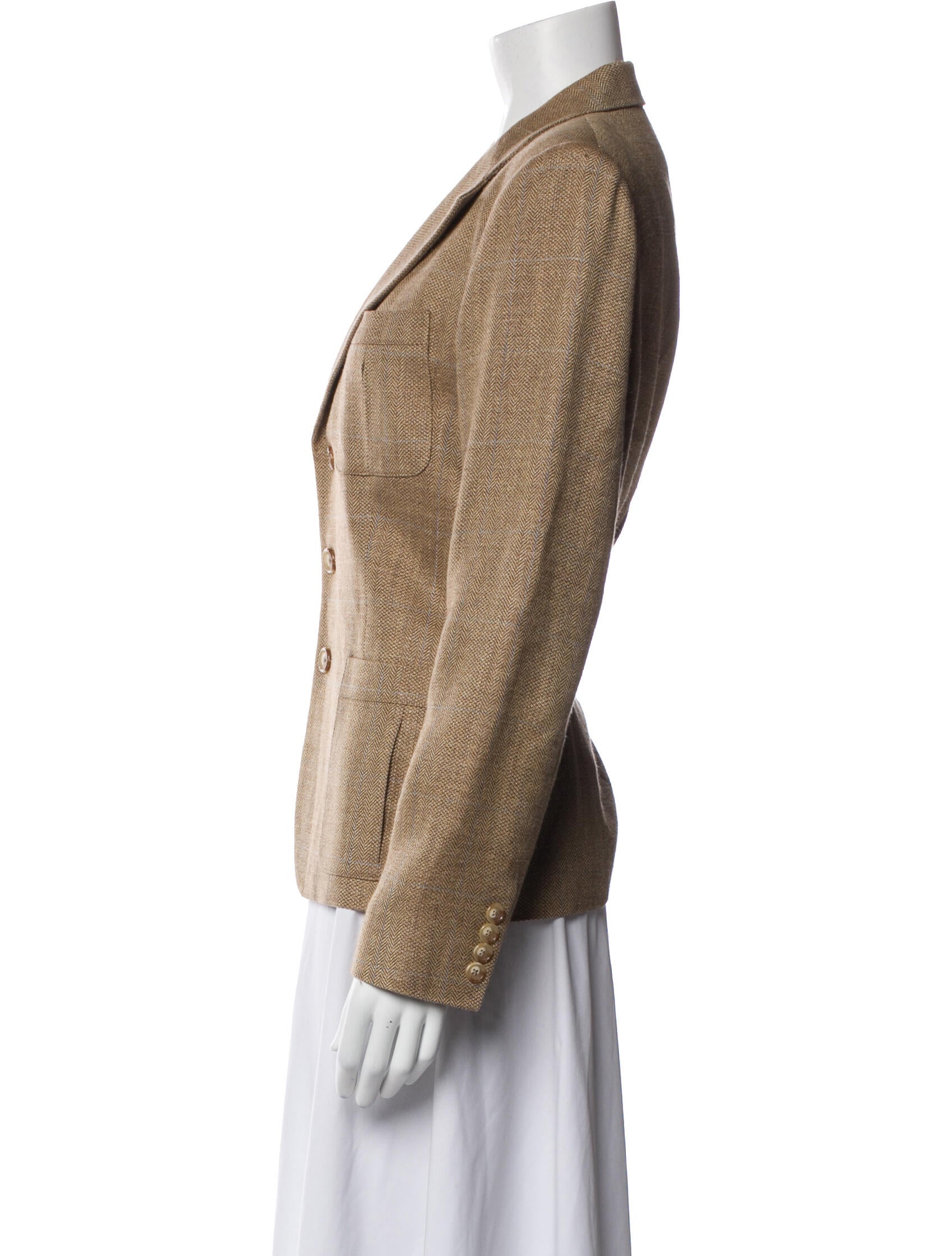 Ralph Lauren Silk Tweed Pattern Blazer