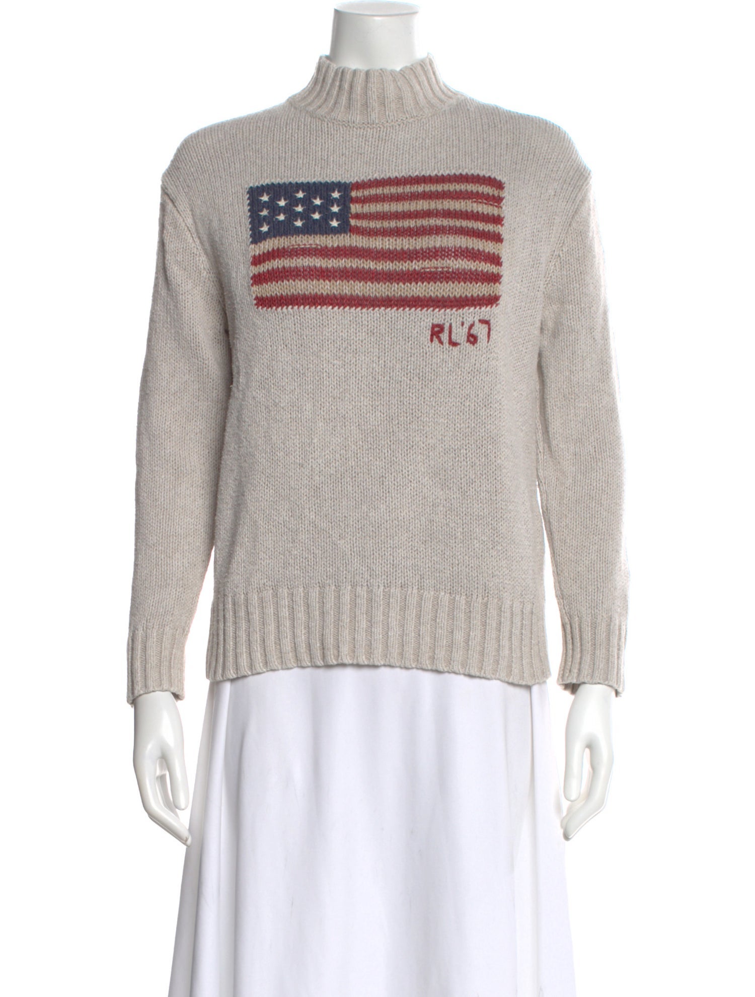 Ralph Lauren Graphic Print Turtleneck Sweater