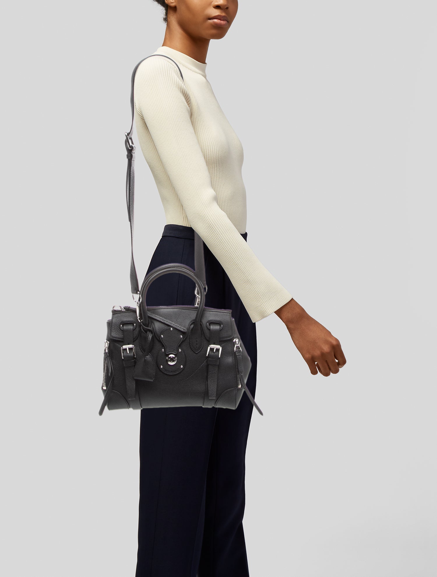Ralph Lauren Leather Top Handle Bag