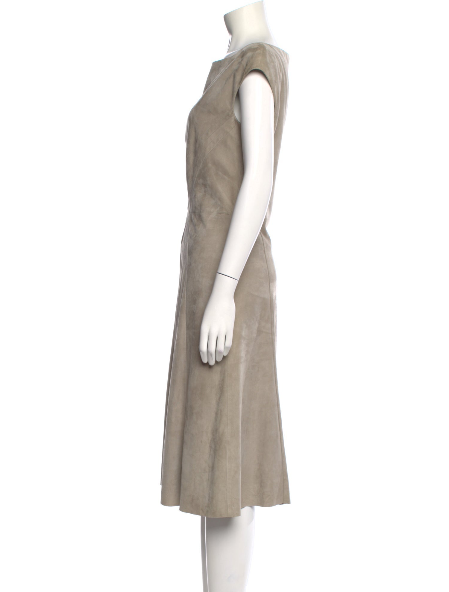 Ralph Lauren Collection Suede Midi Length Dress