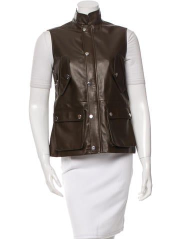Ralph Lauren Leather Moto Vest