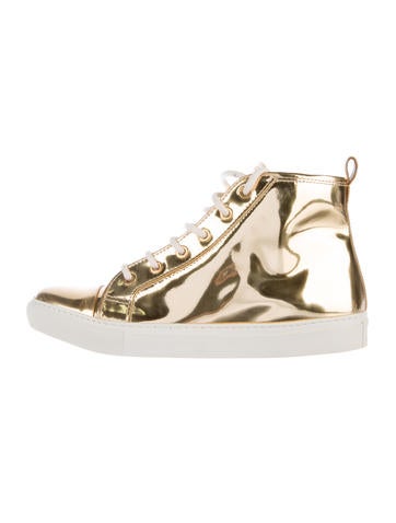 Ralph Lauren Metallic High-Top Sneakers