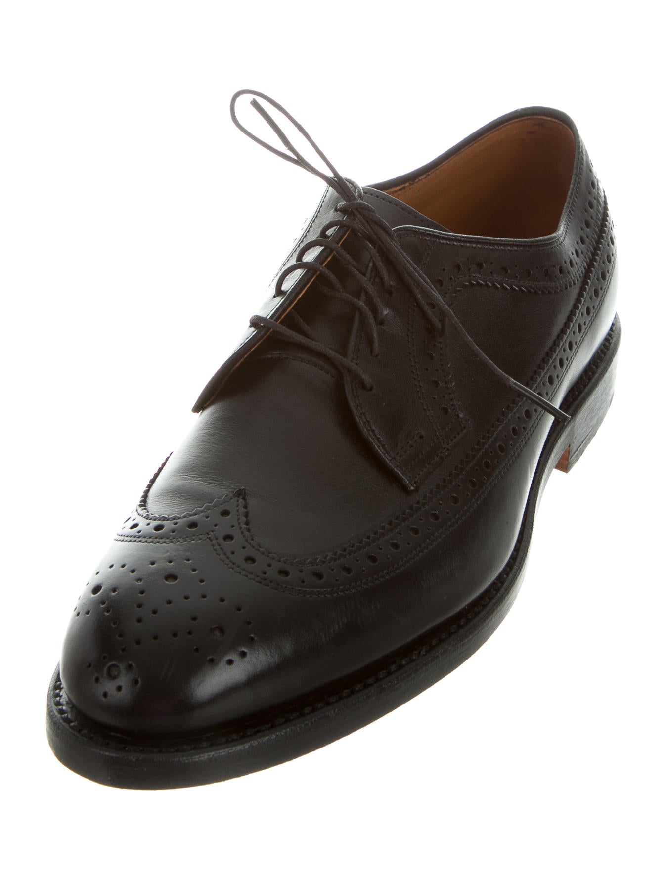 Ralph Lauren Leather Oxford Brogues Black Oxfords, Shoes WYG22582