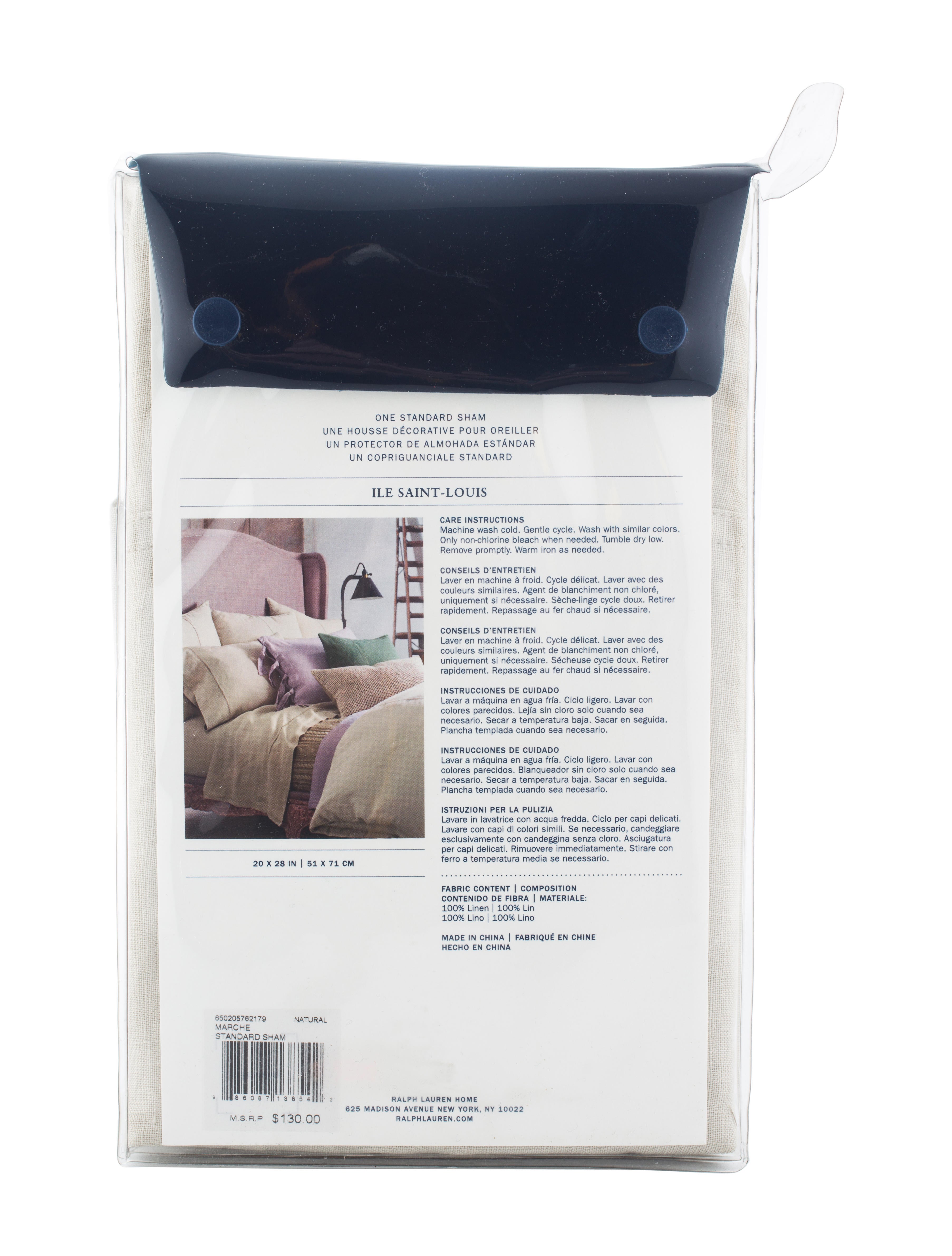 Ralph Lauren Ile Saint Louis Standard Pillow Sham W Tags Bedding Ile Saint Louis Standard Pillow Sham W Tags