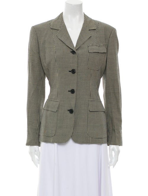 Ralph Lauren Plaid Print Blazer Black
