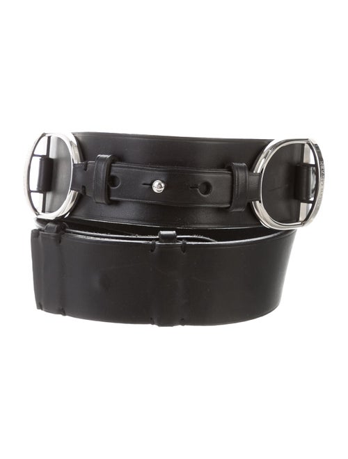 Ralph Lauren Leather Wide Waist Belt Black