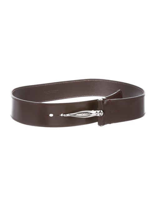 Ralph Lauren Leather Wide Waist Belt Brown