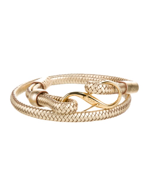 Ralph Lauren Metallic Leather Waist Belt Gold