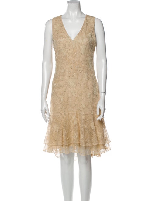 Ralph Lauren Lace Pattern Knee-Length Dress