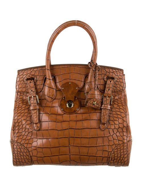 Ralph Lauren Ricky Alligator Bag Brown