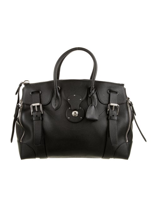 Ralph Lauren Leather Ricky 33 Bag Black