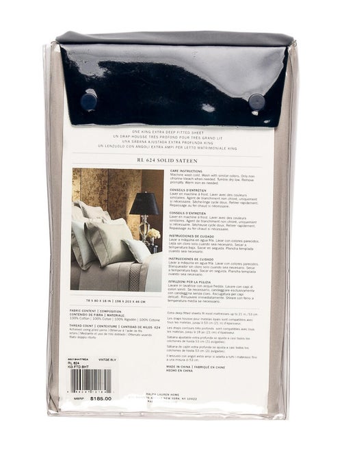 Ralph Lauren RL 624 Solid Sateen King Extra Deep Fitted Sheet