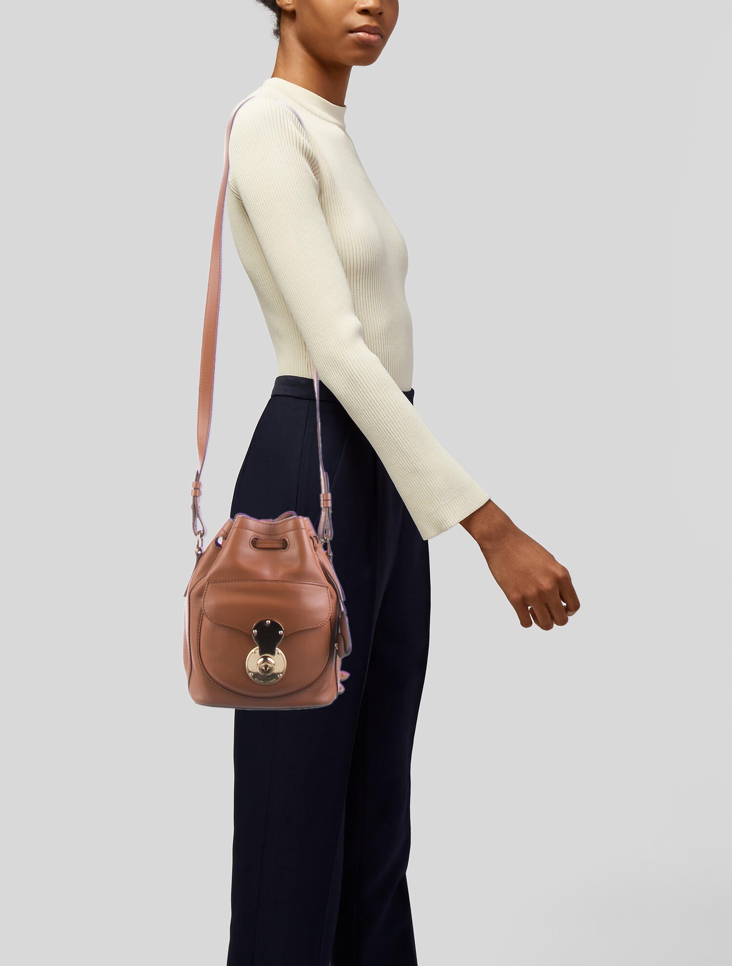 Ralph Lauren Leather Bucket Bag