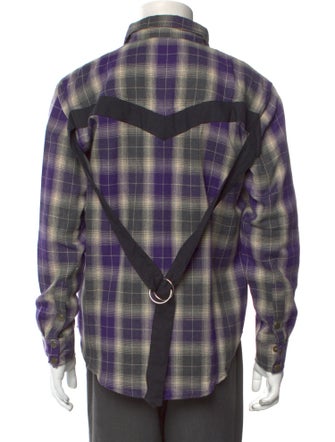 YOUTHS IN BALACLAVA Plaid Print Long Sleeve Western Shirt