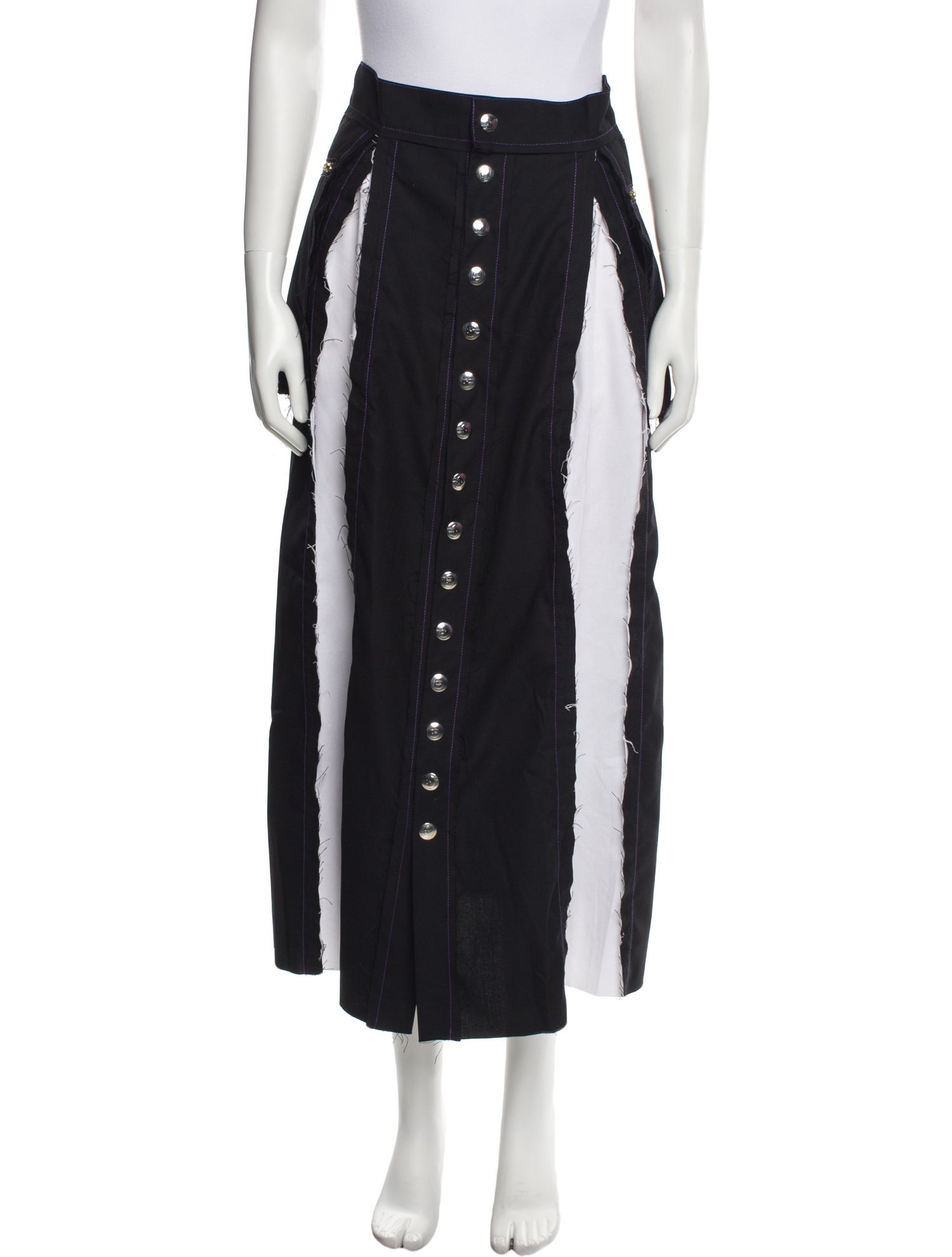 YOUTHS IN BALACLAVA Raw-Edge Trim Midi Length Skirt w/ Tags