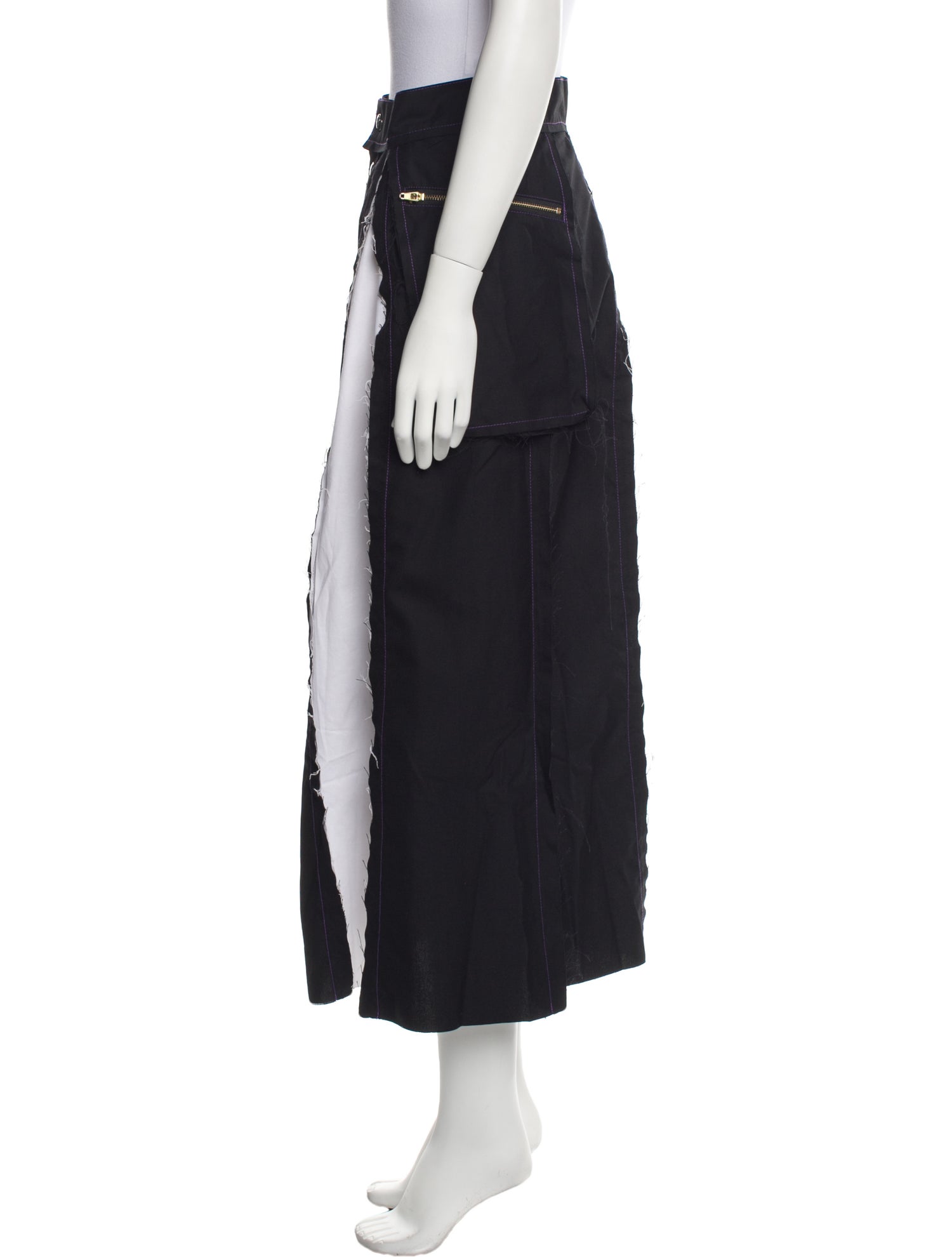 YOUTHS IN BALACLAVA Raw-Edge Trim Midi Length Skirt w/ Tags