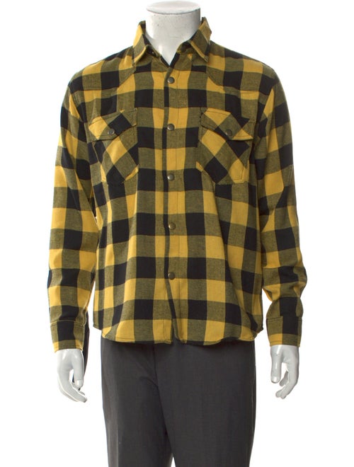 YOUTHS IN BALACLAVA Plaid Print Long Sleeve Western Shirt