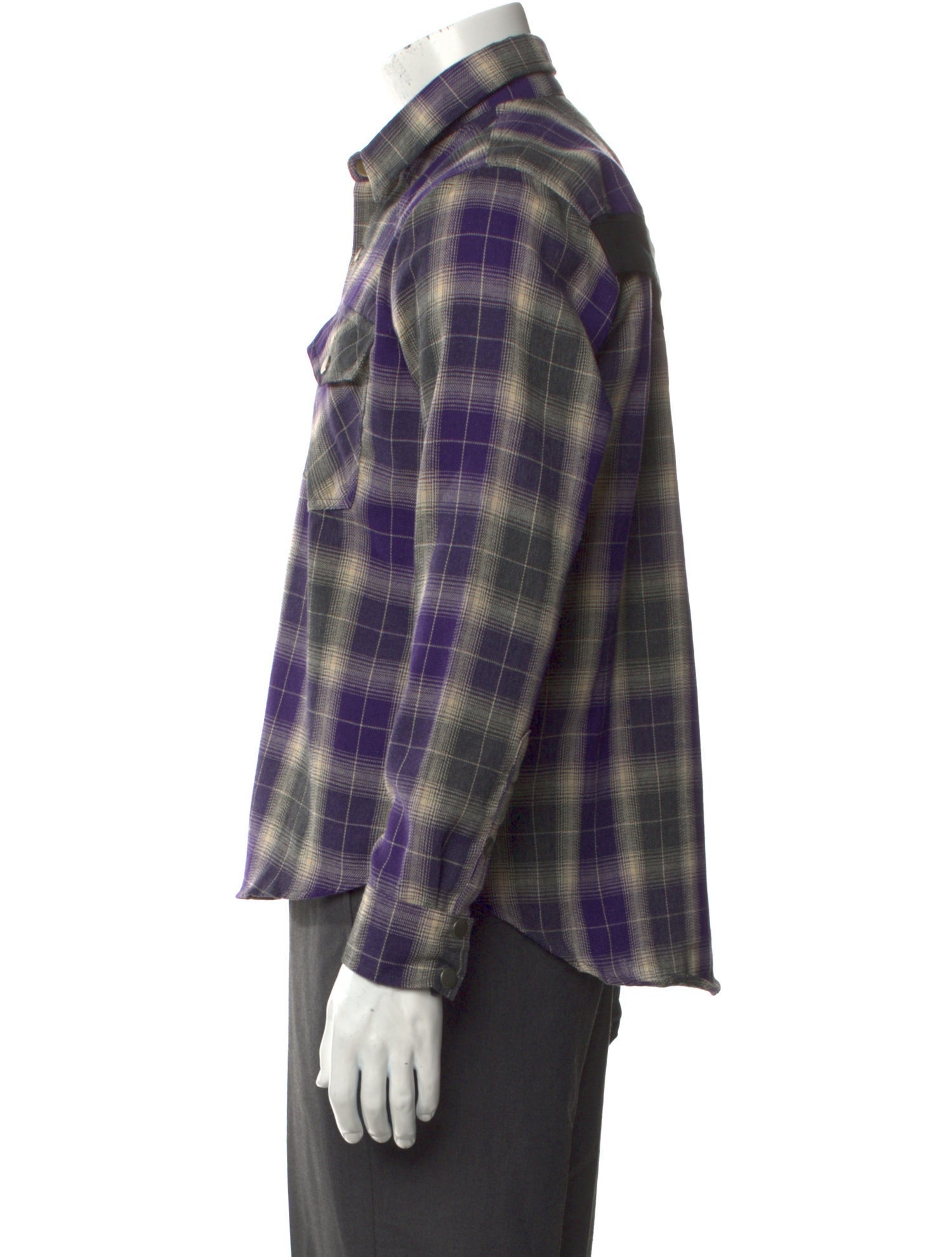 YOUTHS IN BALACLAVA Plaid Print Long Sleeve Western Shirt