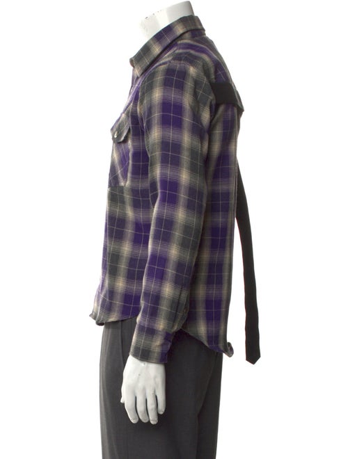YOUTHS IN BALACLAVA Plaid Print Long Sleeve Western Shirt