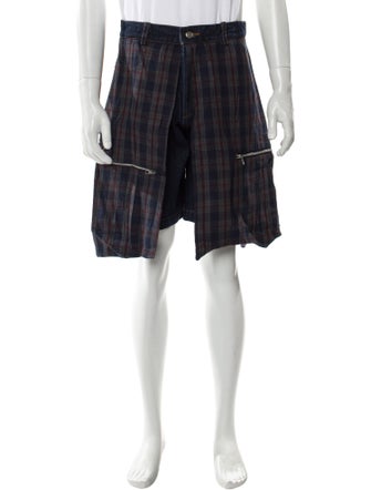 YOUTHS IN BALACLAVA Striped Flat Front Shorts