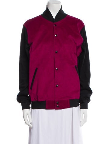 Youths IN Balaclava Jackets Colorblock Pattern Bomber Jacket S