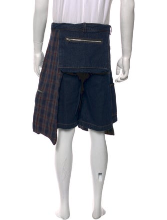 YOUTHS IN BALACLAVA Plaid Print Flat Front Shorts
