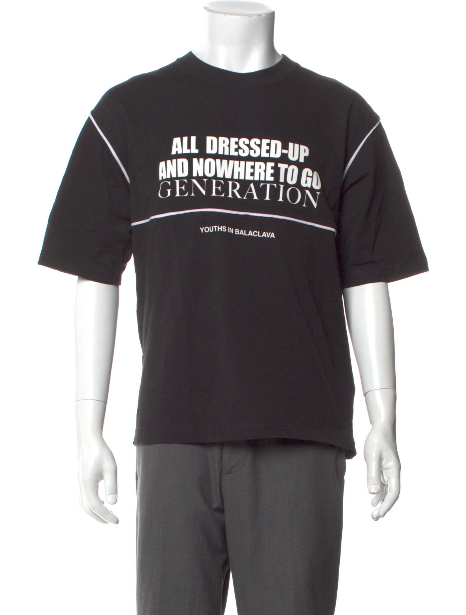 YOUTHS IN BALACLAVA Graphic Print Crew Neck T-Shirt